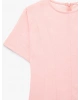 Slim Fit Kısa Kollu Bisiklet Yaka Volümlü Mini Kloş Elbise