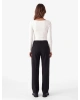 Slim Fit Pamuklu Kayık Yaka Uzun Kollu Basic Tişört
