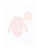 baby Pembe Bisiklet Yaka Kız Bebek Hastane Çıkış Seti 3lü
