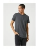 Basic Tişört Slim Fit Bisiklet Yaka Kısa Kollu Pamuklu