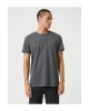 Basic Tişört Slim Fit Bisiklet Yaka Kısa Kollu Pamuklu