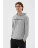 Baskılı Sweatshirt Gri Melanj