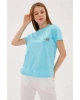 Baskılı T-shirt Turkuaz / Turquoise