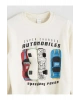 Bej Bisiklet Yaka Baskılı Erkek Çocuk Sweatshirt Ve Eşofman Alt 2li