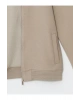 Bej Kolej Yaka Uzun Kollu Erkek Fermuarlı Sweatshirt