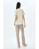 Bej Melanj Kadın Pijama Takımı 5WLK40044MK