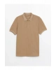 LC WAIKIKI Bej Polo Yaka Kısa Kollu Erkek Tişört