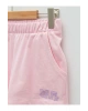 LCW Kids Pembe Beli Lastikli Baskılı Kız Çocuk Şort