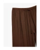 Beli Lastikli Bürümcük Düz Paça Pantolon