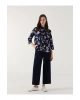 Beli Lastikli Puantiyeli Kadın Pantolon