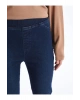 Beli Lastikli Slim Fit Kadın Jean Pantolon