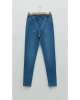 Beli Lastikli Super Skinny Fit Kız Çocuk Jean Pantolon