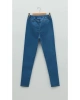 Beli Lastikli Super Skinny Fit Kız Çocuk Jean Pantolon