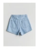 Beli Lastikli Taşlı Kız Çocuk Jean Şort