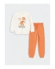Bisiklet Yaka Baskili Erkek Cocuk Sweatshirt ve Esofman Alt 2li Takim - S56809Z1