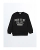 Bisiklet Yaka Baskili Erkek Cocuk Sweatshirt - W4fo10z1