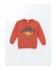 Bisiklet Yaka Baskılı Kalın Erkek Bebek Sweatshirt