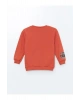 Bisiklet Yaka Baskılı Kalın Erkek Bebek Sweatshirt