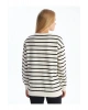 Bisiklet Yaka Çizgili Kadın Sweatshirt