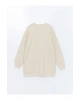 Bisiklet Yaka Çizgili Kadın Sweatshirt Tunik