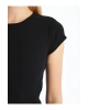 Bisiklet Yaka Dokulu Kadın Crop (S5)