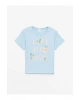 Lcw Bisiklet Yaka Kısa Kollu Baskılı Kız Bebek Tişört Ve Tayt 2li Takım