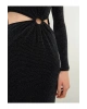 Bisiklet Yaka Pencere Detaylı Uzun Kollu Kadın Bodycon Elbise