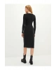 Bisiklet Yaka Pencere Detaylı Uzun Kollu Kadın Bodycon Elbise