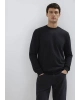 Bisiklet Yaka Siyah Sweatshirt