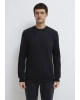 Bisiklet Yaka Siyah Sweatshirt