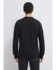 Bisiklet Yaka Siyah Sweatshirt