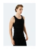 Bisiklet Yaka Slim Fit Kolsuz Fitilli Basic Atlet