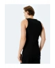 Bisiklet Yaka Slim Fit Kolsuz Fitilli Basic Atlet