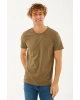 Bisiklet Yaka T-shirt Haki
