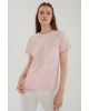 Bisiklet Yaka T-shirt Pembe