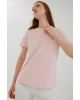 Bisiklet Yaka T-shirt Pembe