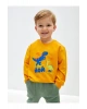 Bisiklet Yaka Uzun Kollu Baskılı Erkek Bebek Sweatshirt