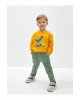Bisiklet Yaka Uzun Kollu Baskılı Erkek Bebek Sweatshirt
