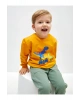 Bisiklet Yaka Uzun Kollu Baskılı Erkek Bebek Sweatshirt
