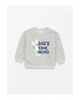 Bisiklet Yaka Uzun Kollu Baskılı Erkek Bebek Sweatshirt ve Eşofman Altı 2li Takım