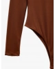 Bisiklet Yaka Uzun Kollu Bodysuit