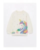 Bisiklet Yaka Uzun Kollu Kız Bebek Sweatshirt ve Eşofman Alt 2li Takım