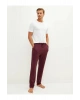 Bordo Standart Kalıp Erkek Pijama Alt