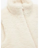 Cepli Dik Yaka Kolsuz Fermuarlı Crop Peluş Yelek
