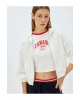 Cepli Uzun Kollu Crop Kapüşonlu Fermuarlı Sweatshirt
