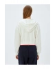 Cepli Uzun Kollu Crop Kapüşonlu Fermuarlı Sweatshirt