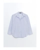 Cizgili Oversize Oxford Kadin Gomlek