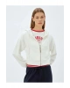 Crop Kapüşonlu Fermuarlı Sweatshirt 5WAK10056EK EKRU