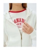 Crop Kapüşonlu Fermuarlı Sweatshirt 5WAK10056EK EKRU