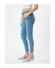 Dar Kesim Yüksek Bel Kot Pantolon Yıpratmalı Esnek Cepli Pamuklu - Carmen Skinny Jeans